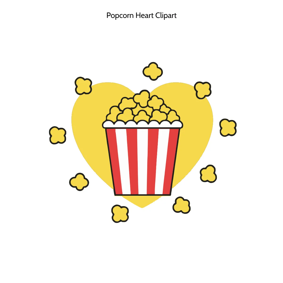 Free Popcorn Heart Cartoon Vector Clipart (PNG, SVG) to Edit Online Free Popcorn Heart Cartoon Vector Clipart (PNG, SVG) to Edit Online