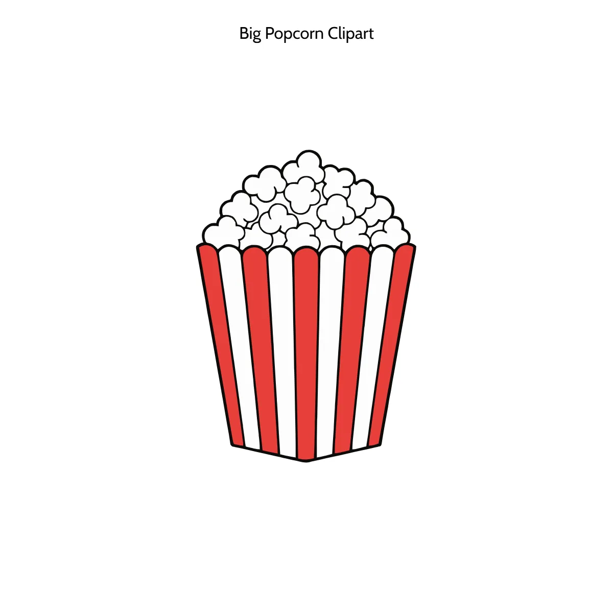 Free Big Popcorn Vector Clipart (PNG, SVG) to Edit Online