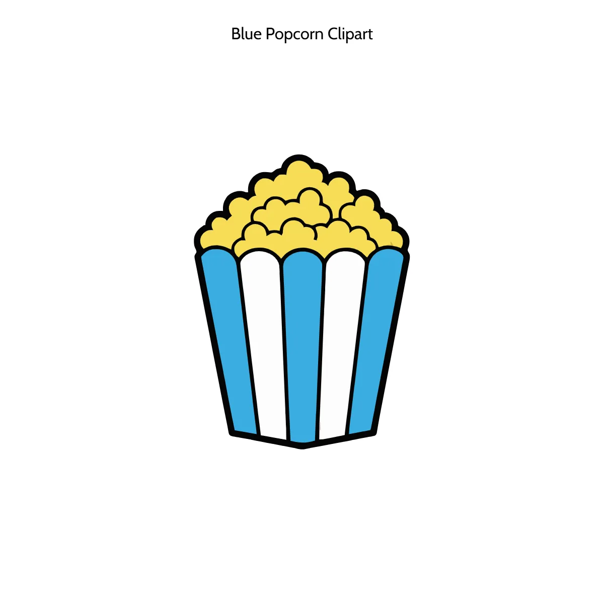 Free Blue Popcorn Vector Clipart (PNG, SVG) to Edit Online