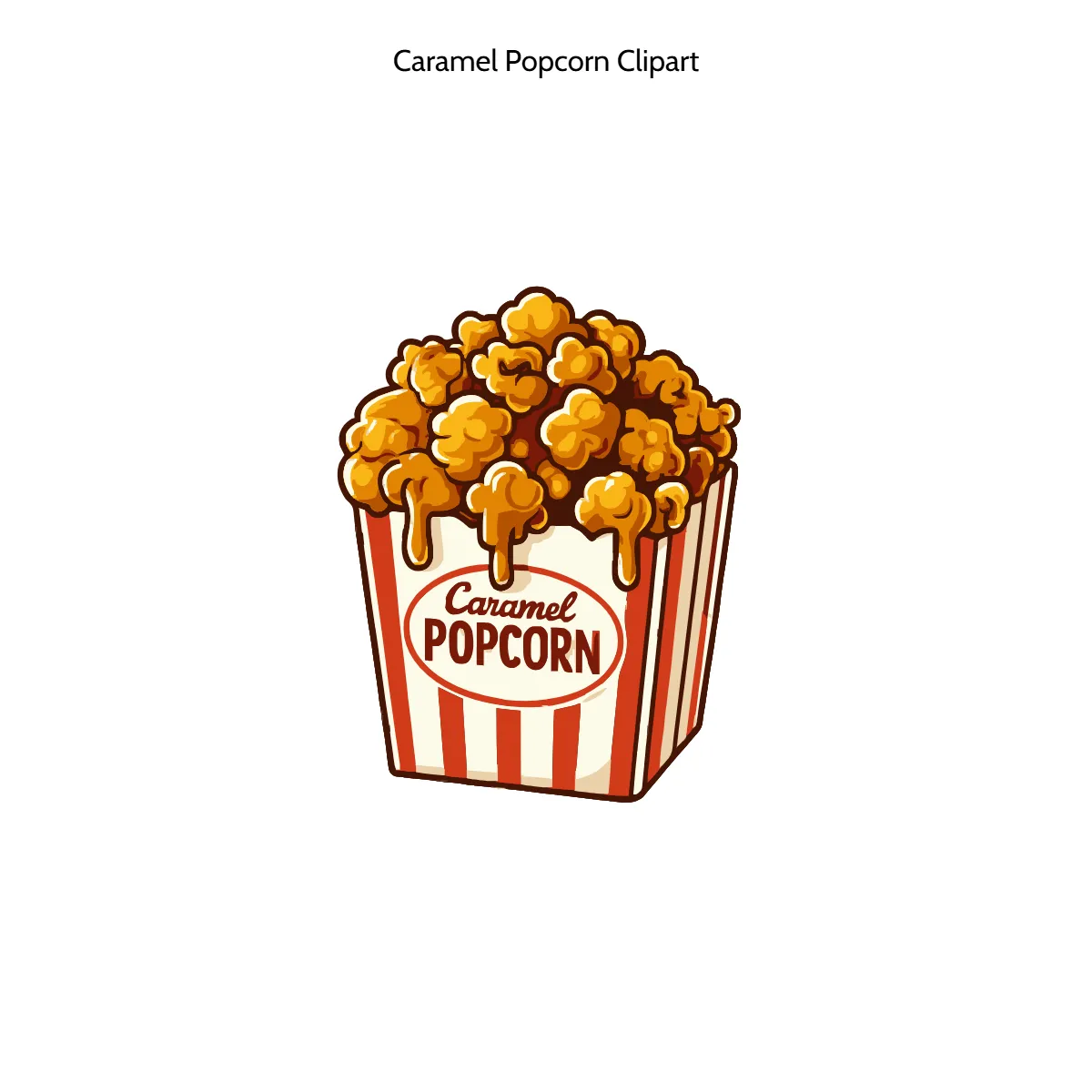 Free Caramel Popcorn Vector Clipart (PNG, SVG) to Edit Online