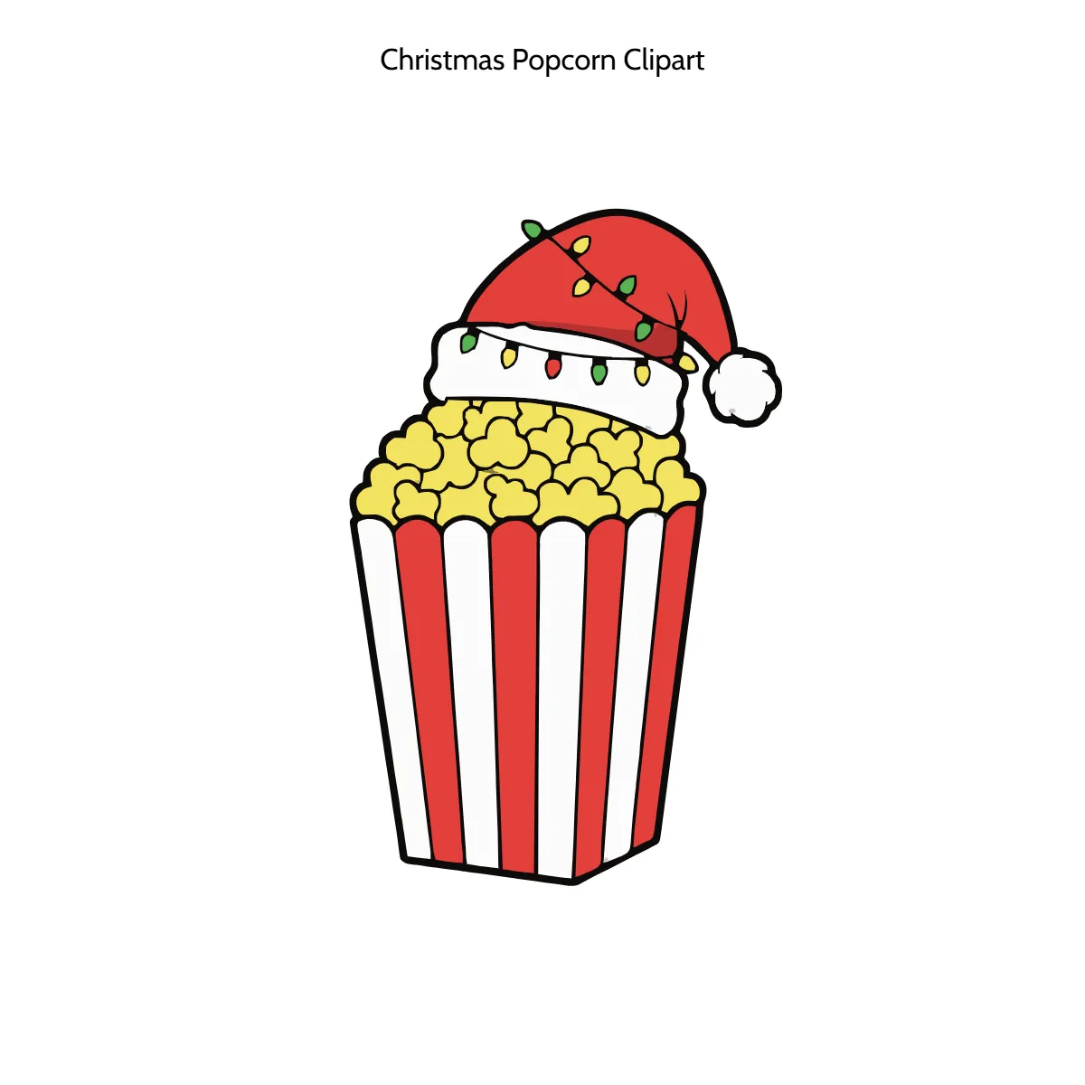 Free Christmas Popcorn Vector Clipart (PNG, SVG) to Edit Online