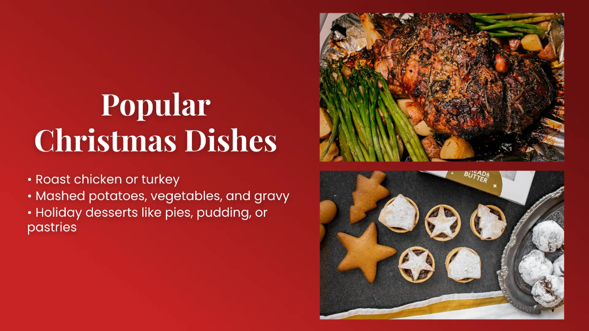 Free Christmas Dinner Presentation Template to Edit Online