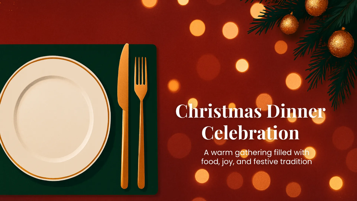 Free Christmas Dinner Presentation Template to Edit Online Free Christmas Dinner Presentation Template to Edit Online