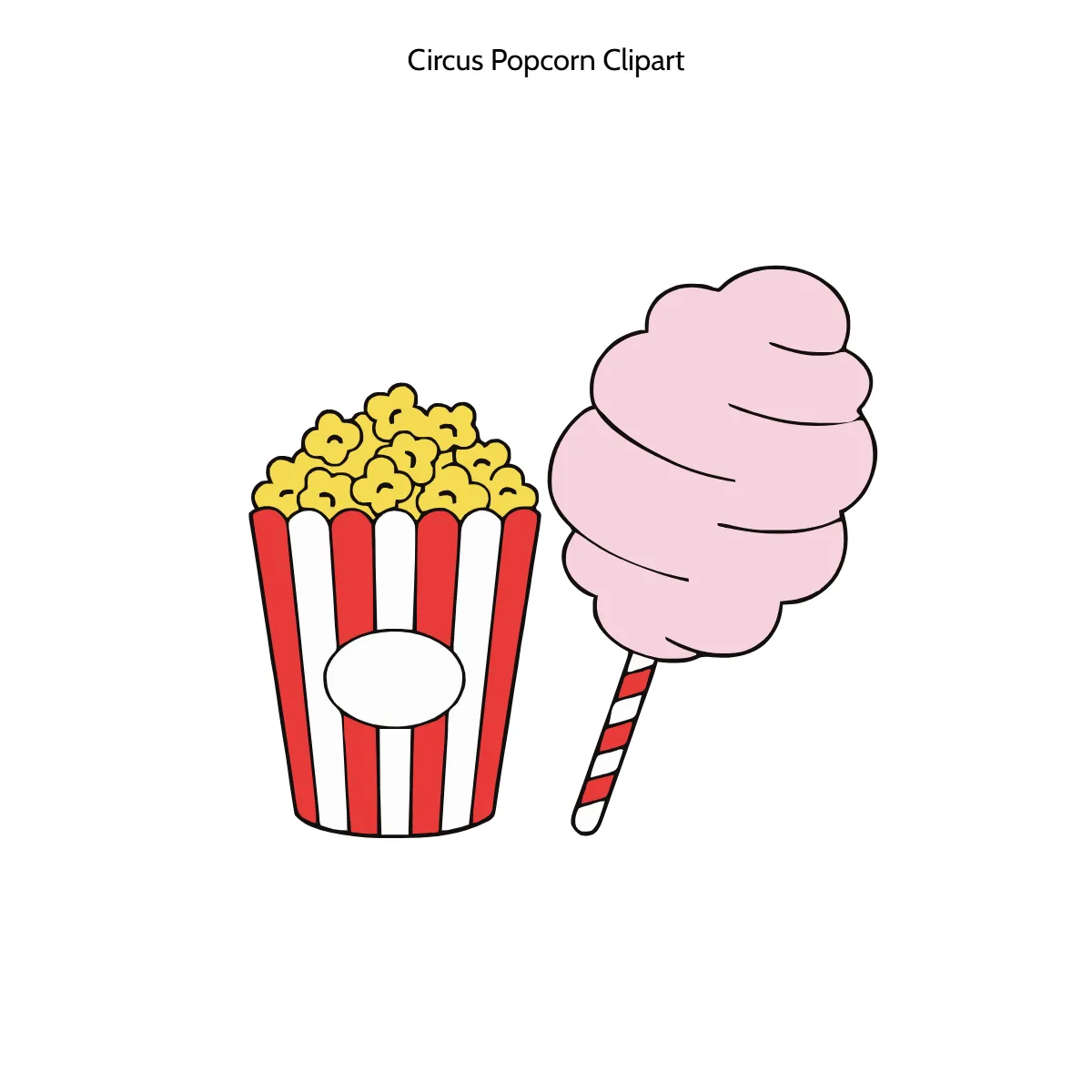 Free Circus Popcorn Vector Clipart (PNG, SVG) to Edit Online