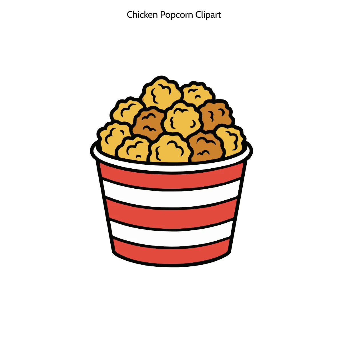 Free Chicken Popcorn Vector Clipart (PNG, SVG) to Edit Online