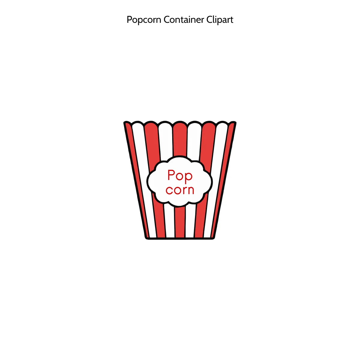 Free Popcorn Container Vector Clipart (PNG, SVG) to Edit Online