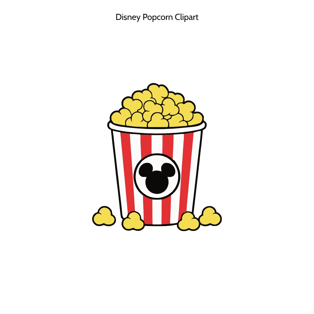 Free Disney Popcorn Vector Clipart (PNG, SVG) to Edit Online