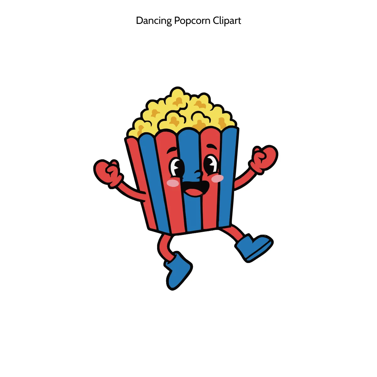 Free Dancing Popcorn Emoji Vector Clipart (PNG, SVG) to Edit Online