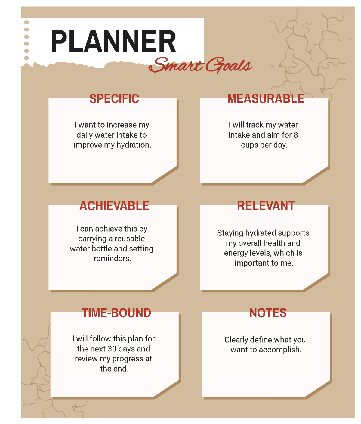Free Scrapbook Smart Goals Planner Template to Edit Online