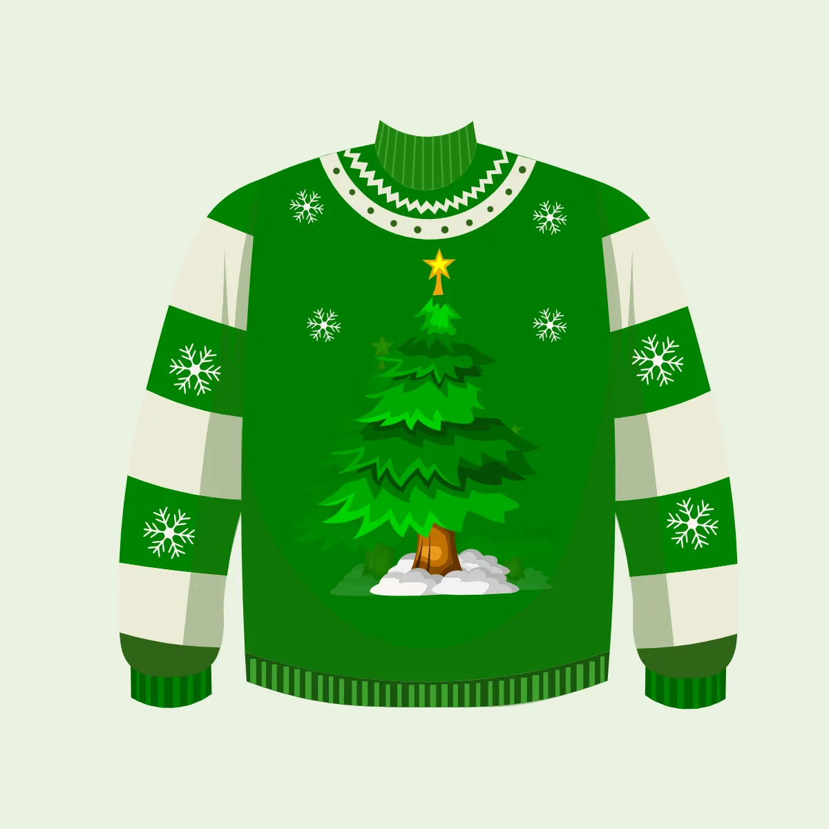 Free Christmas Tree Ugly Sweater Clipart Template to Edit Online