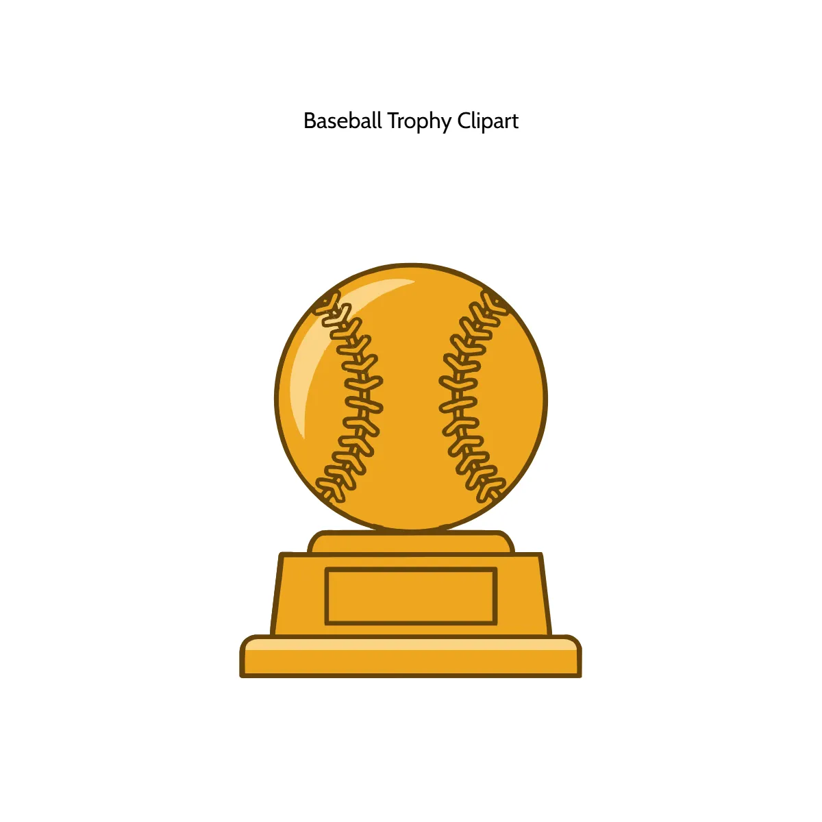 Free Baseball Trophy Vector Clipart (PNG, SVG) to Edit Online