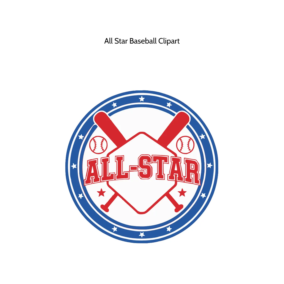 Free All Star Baseball Vector Clipart (PNG, SVG) to Edit Online