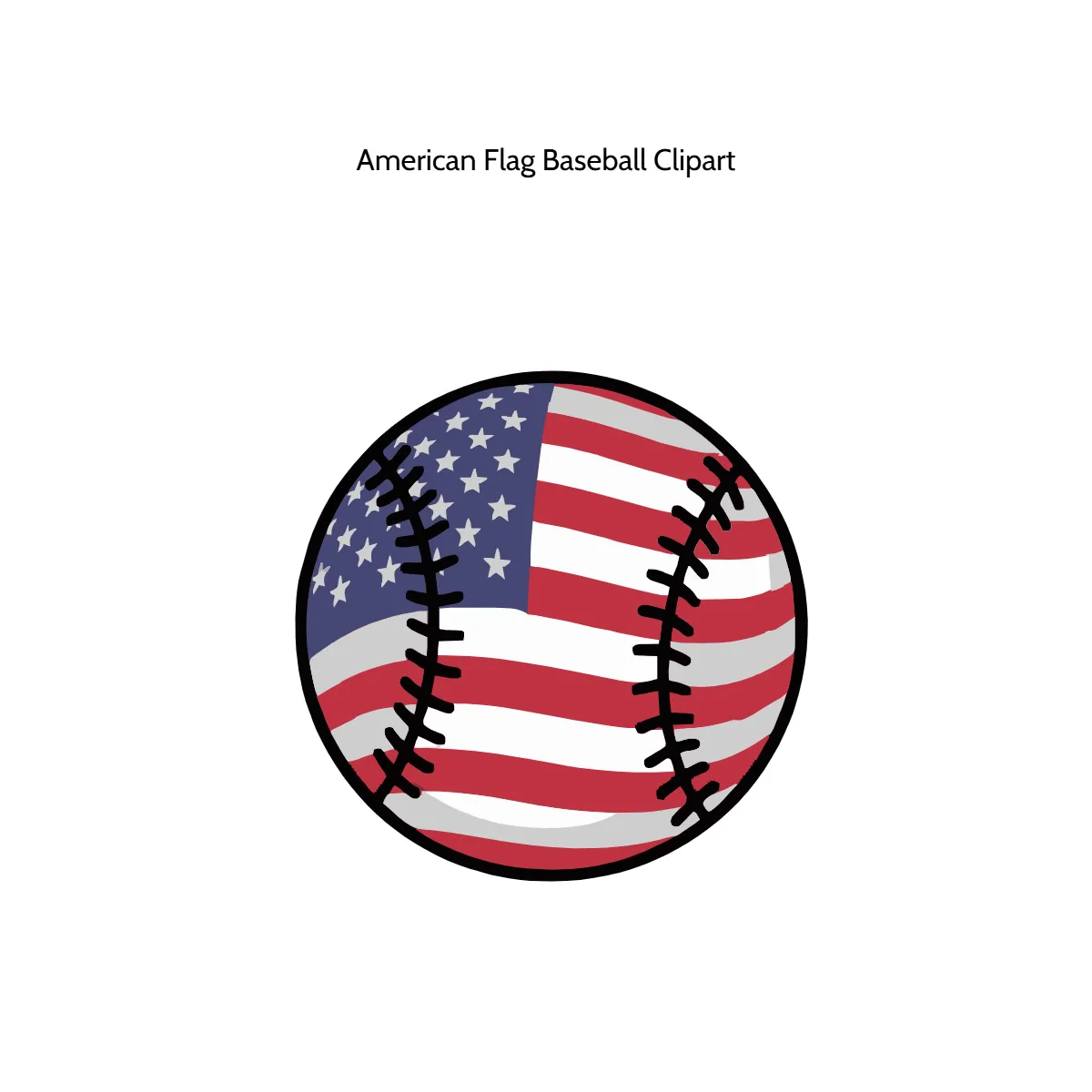 Free American Flag Baseball Vector Clipart (PNG, SVG) to Edit Online