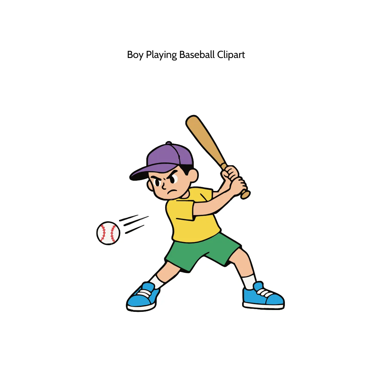 Free Boy Playing Baseball Vector Clipart (PNG, SVG) to Edit Online