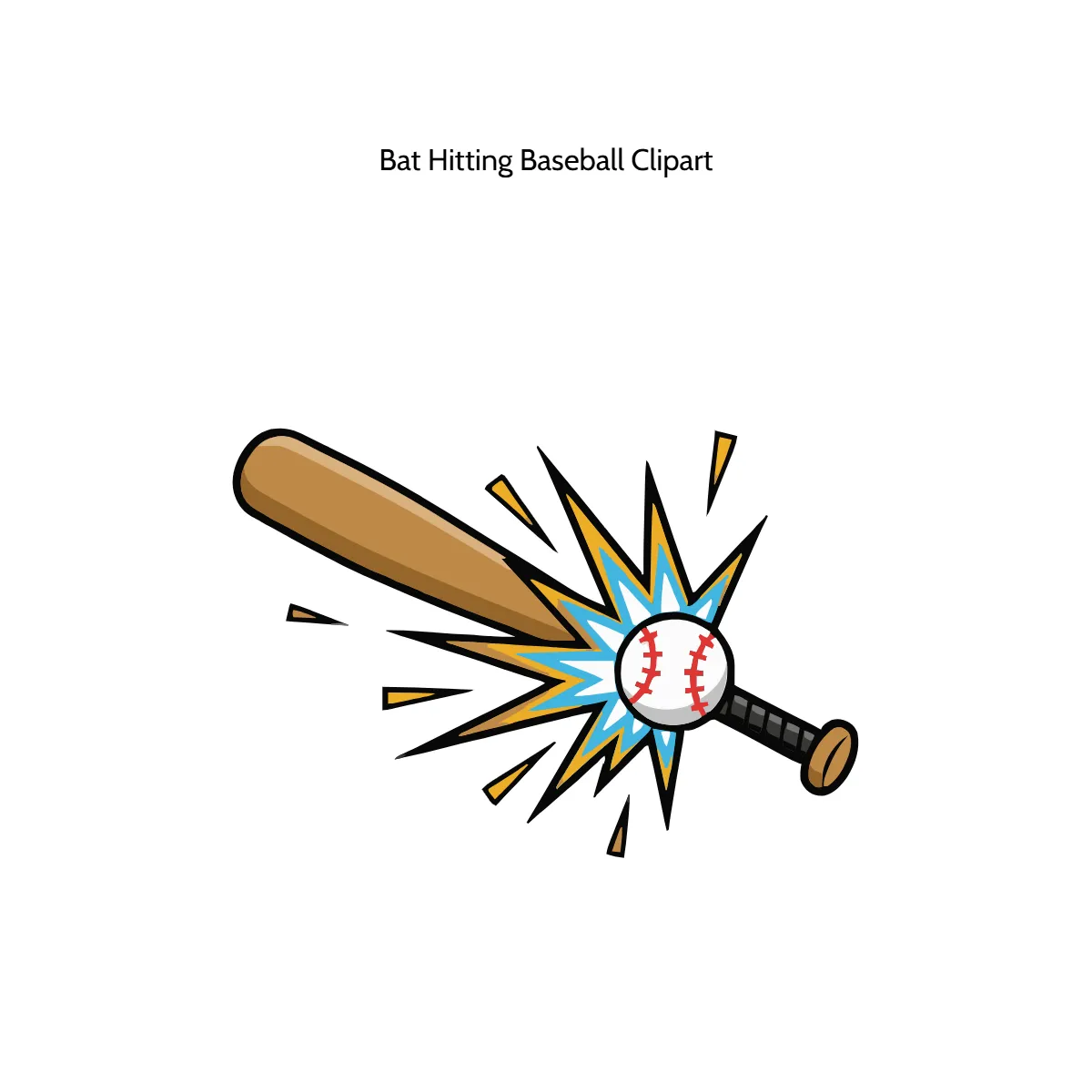 Free Bat Hitting Baseball Vector Clipart (PNG, SVG) to Edit Online