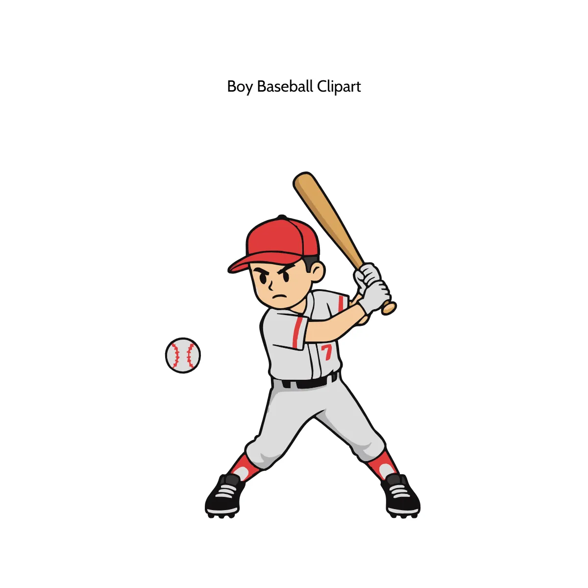 Free Boy Baseball Vector Clipart (PNG, SVG) to Edit Online