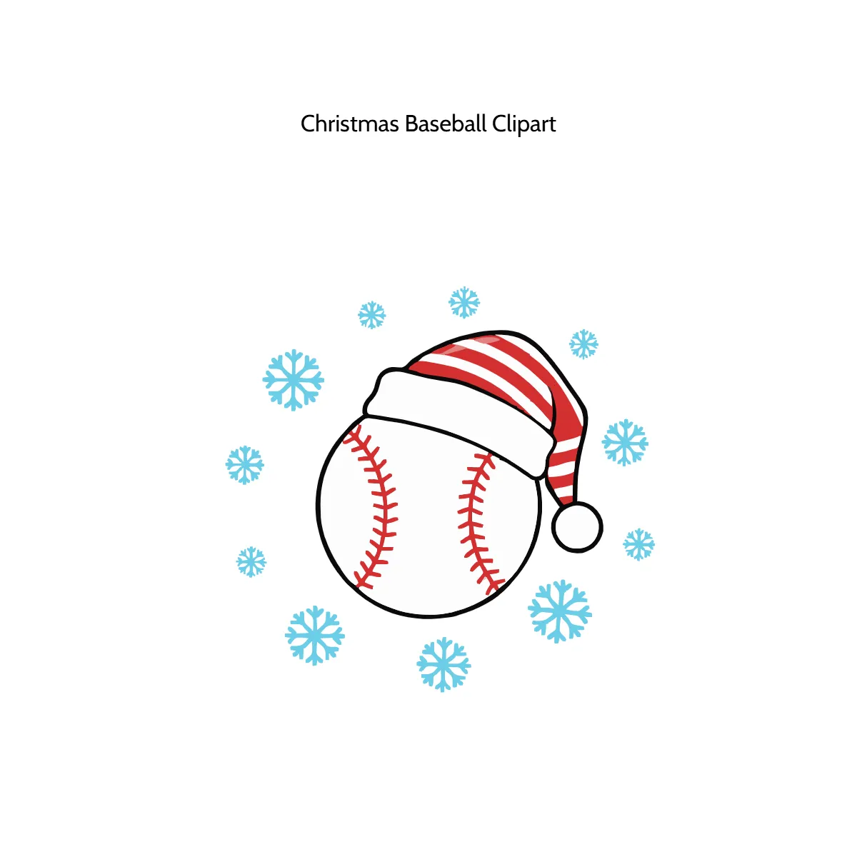 Free Christmas Baseball Vector Clipart (PNG, SVG) to Edit Online