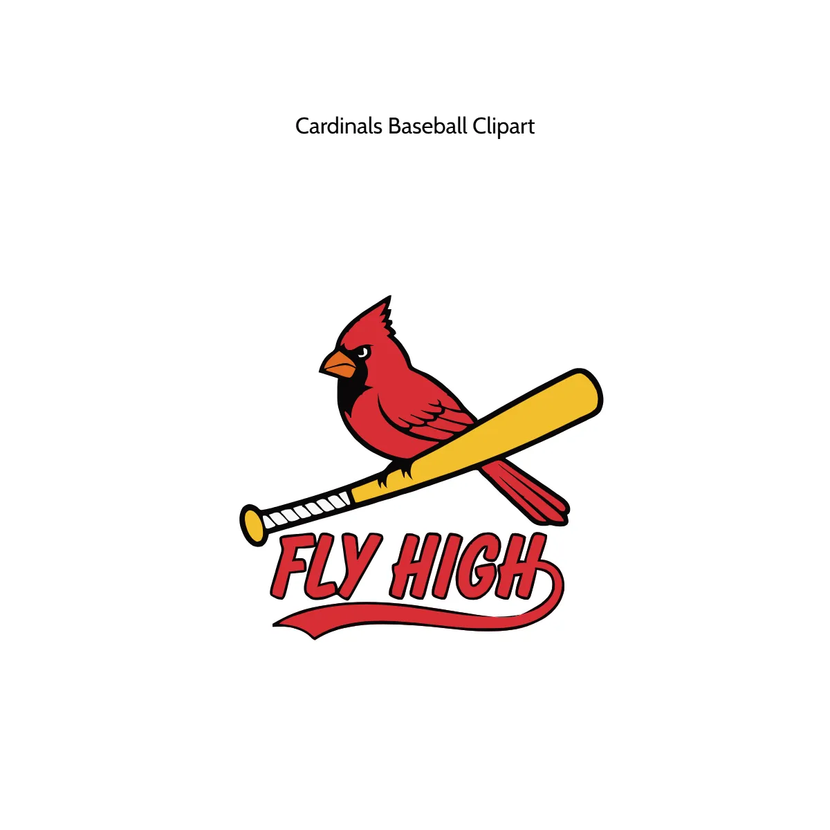 Free Cardinals Baseball Vector Clipart (PNG, SVG) to Edit Online