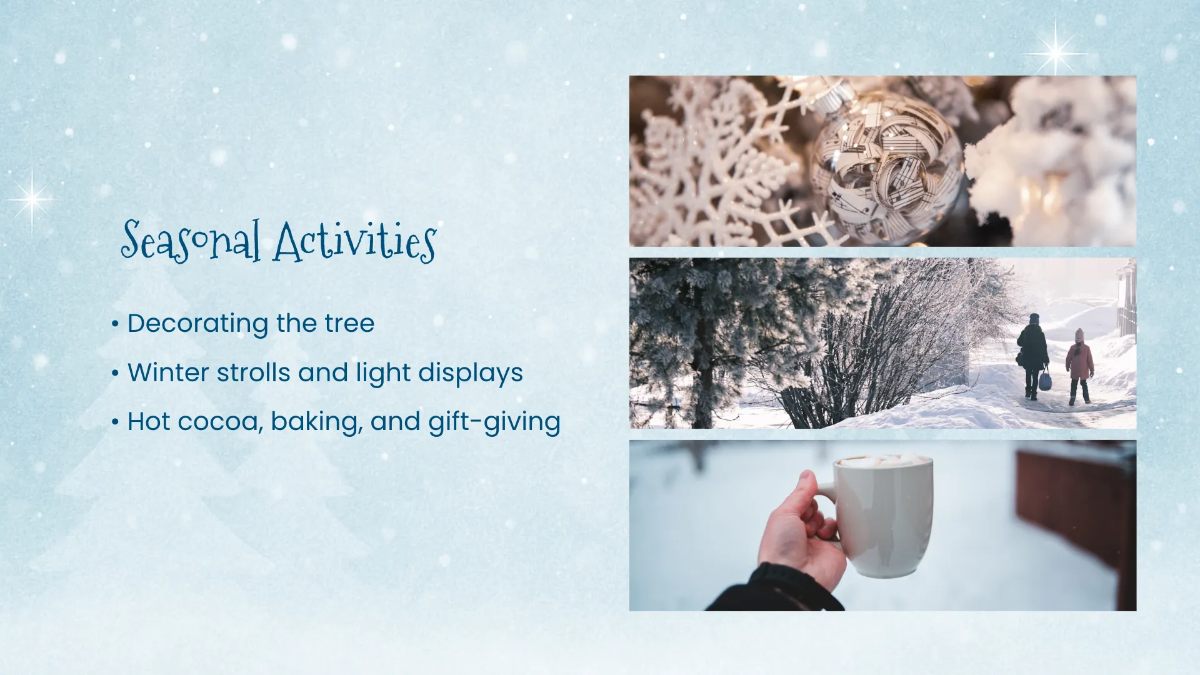 Free Winter Christmas Presentation Template to Edit Online