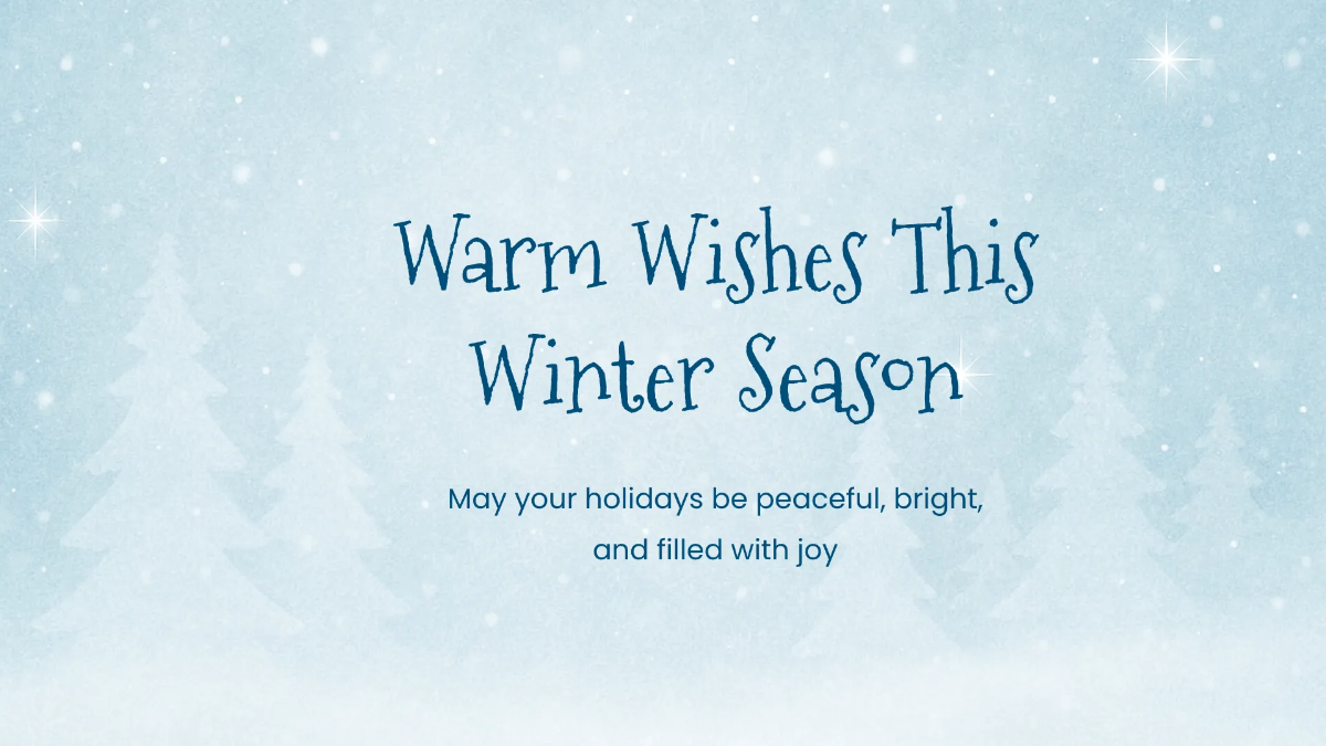 Free Winter Christmas Presentation Template to Edit Online