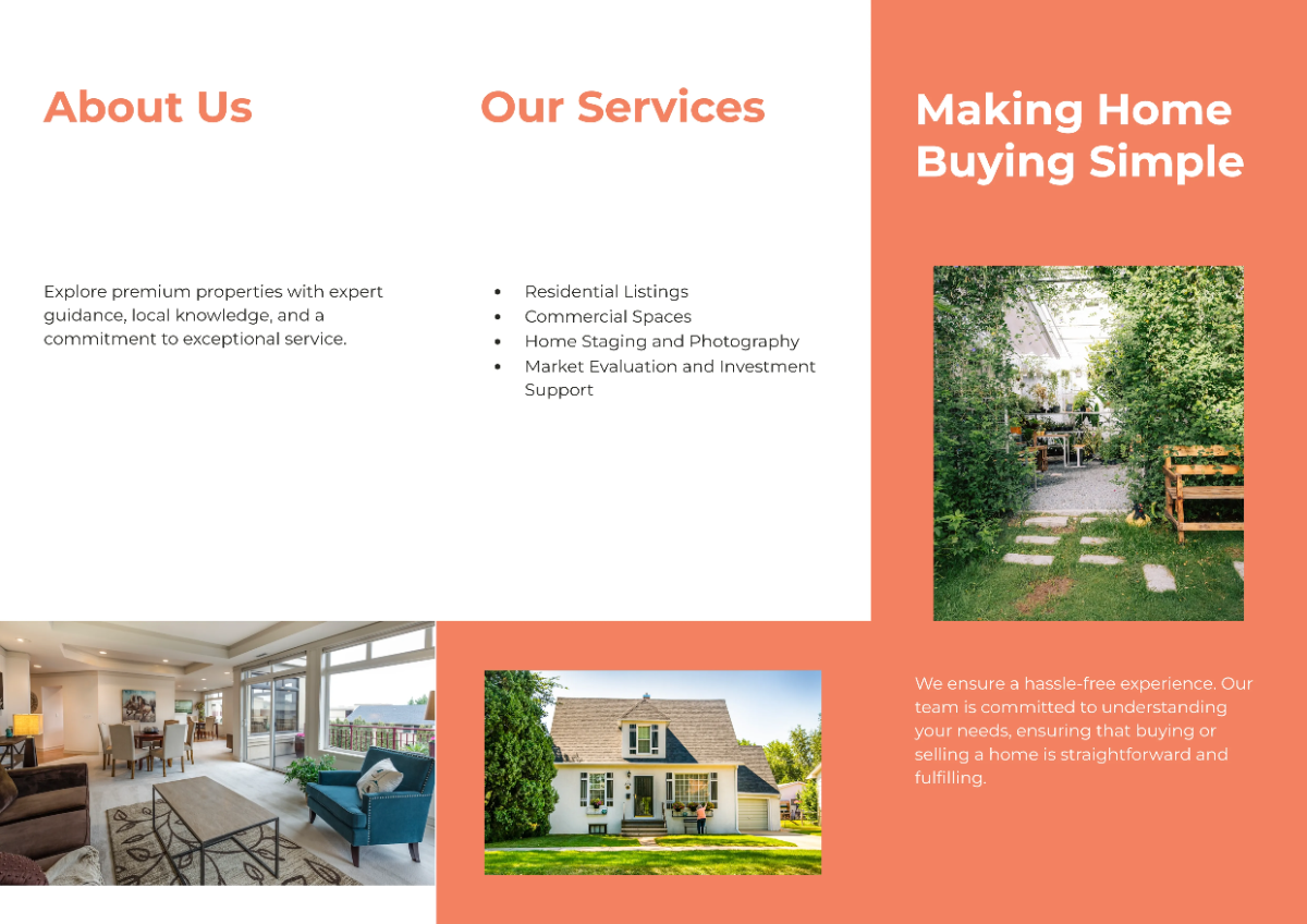 Free A3 Real Estate Brochure Template to Edit Online