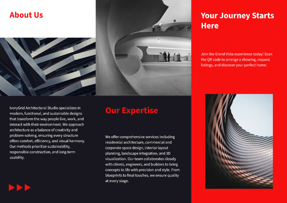 Free A3 Architecture Brochure Template to Edit Online