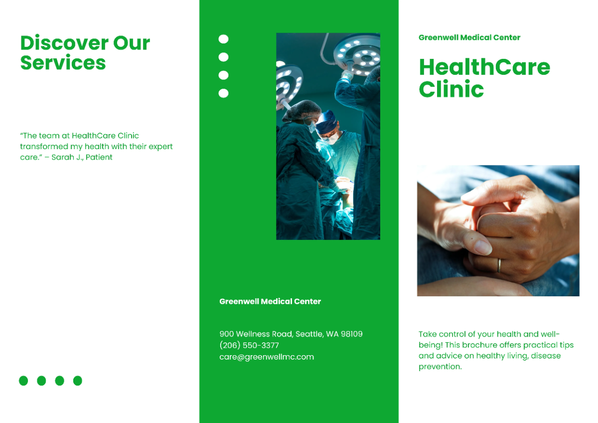 Free Green and White A3 Medical Brochure Template to Edit Online Free Green and White A3 Medical Brochure Template to Edit Online