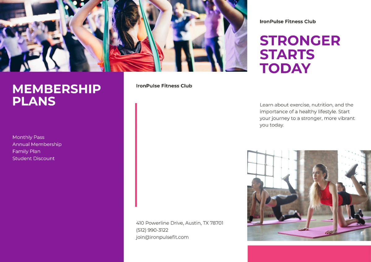 Free A3 Fitness Brochure Template to Edit Online Free A3 Fitness Brochure Template to Edit Online