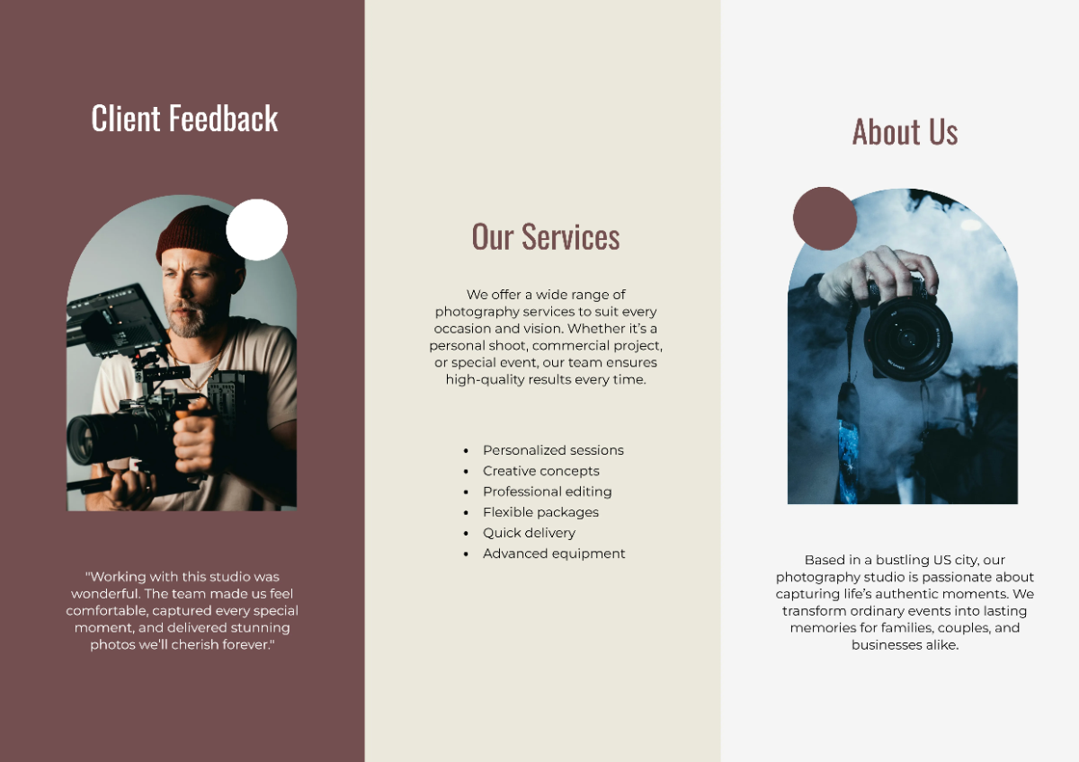 Free Realistic A3 Brochure Template to Edit Online