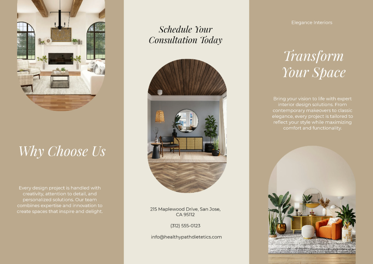 Free Brown A3 Interior Brochure Template to Edit Online Free Brown A3 Interior Brochure Template to Edit Online