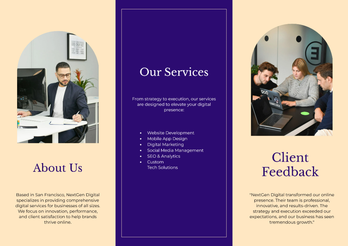 Free A3 Digital Brochure Template to Edit Online