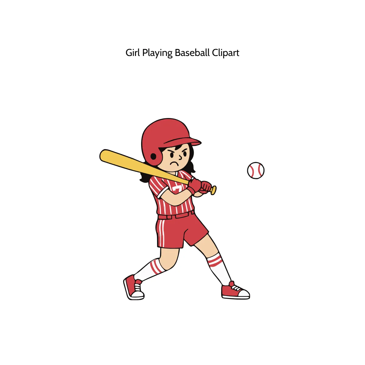 Girl Playing Baseball Clipart Girl Playing Baseball Clipart