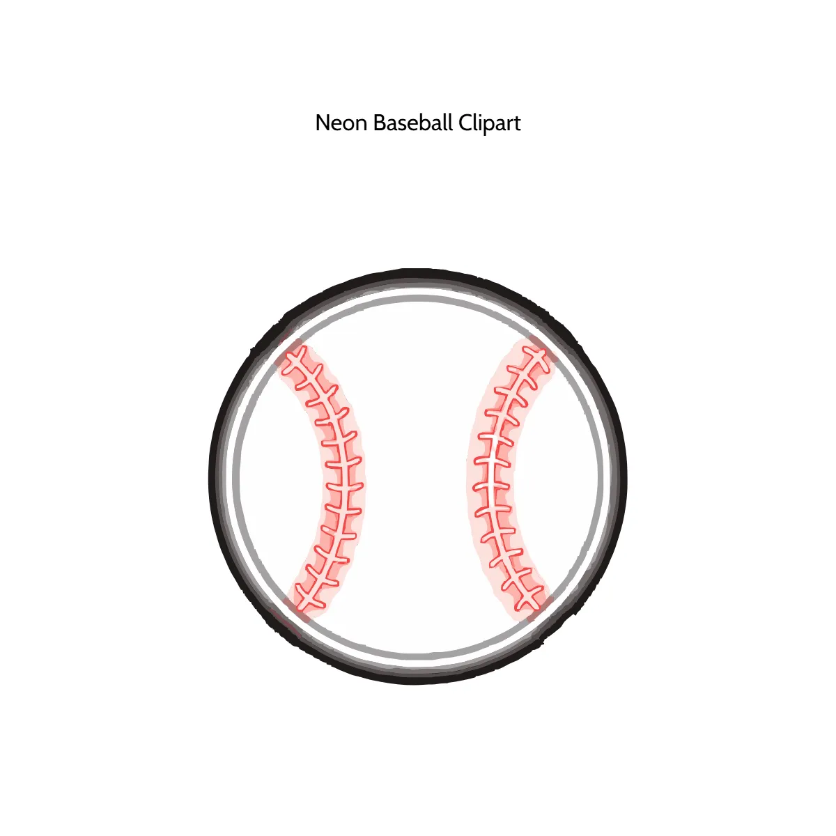 Free Neon Baseball Vector Clipart (PNG, SVG) to Edit Online