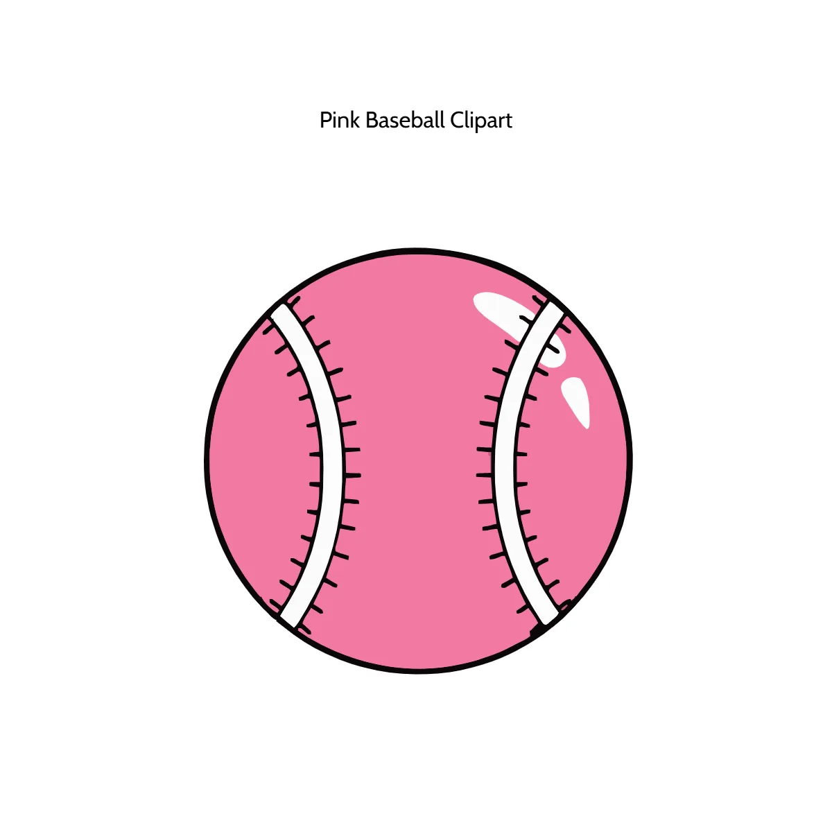 Free Pink Baseball Vector Clipart (PNG, SVG) to Edit Online