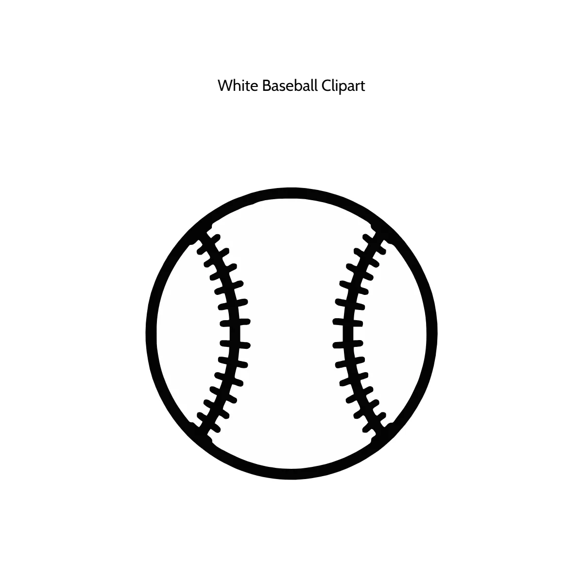 Free White Baseball Clipart Template to Edit Online