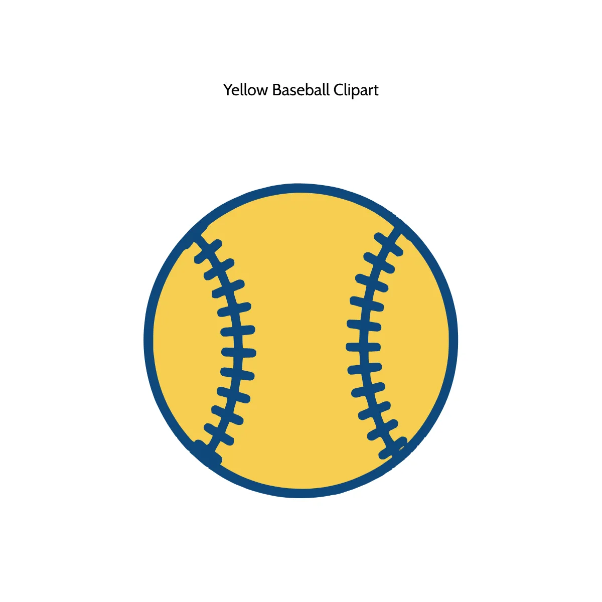Free Yellow Baseball Clipart Template to Edit Online