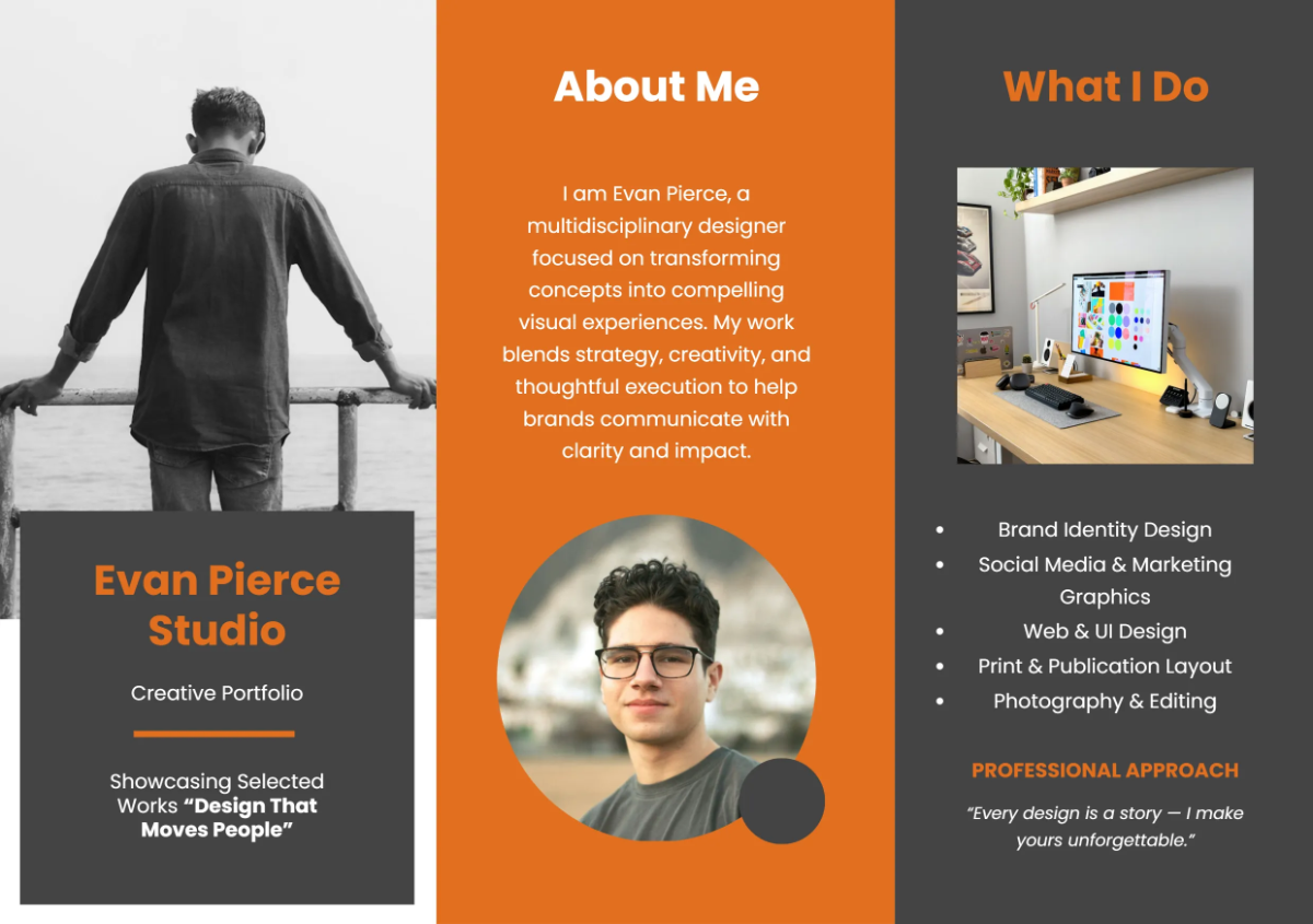 Free A5 Portfolio Brochure Template to Edit Online Free A5 Portfolio Brochure Template to Edit Online