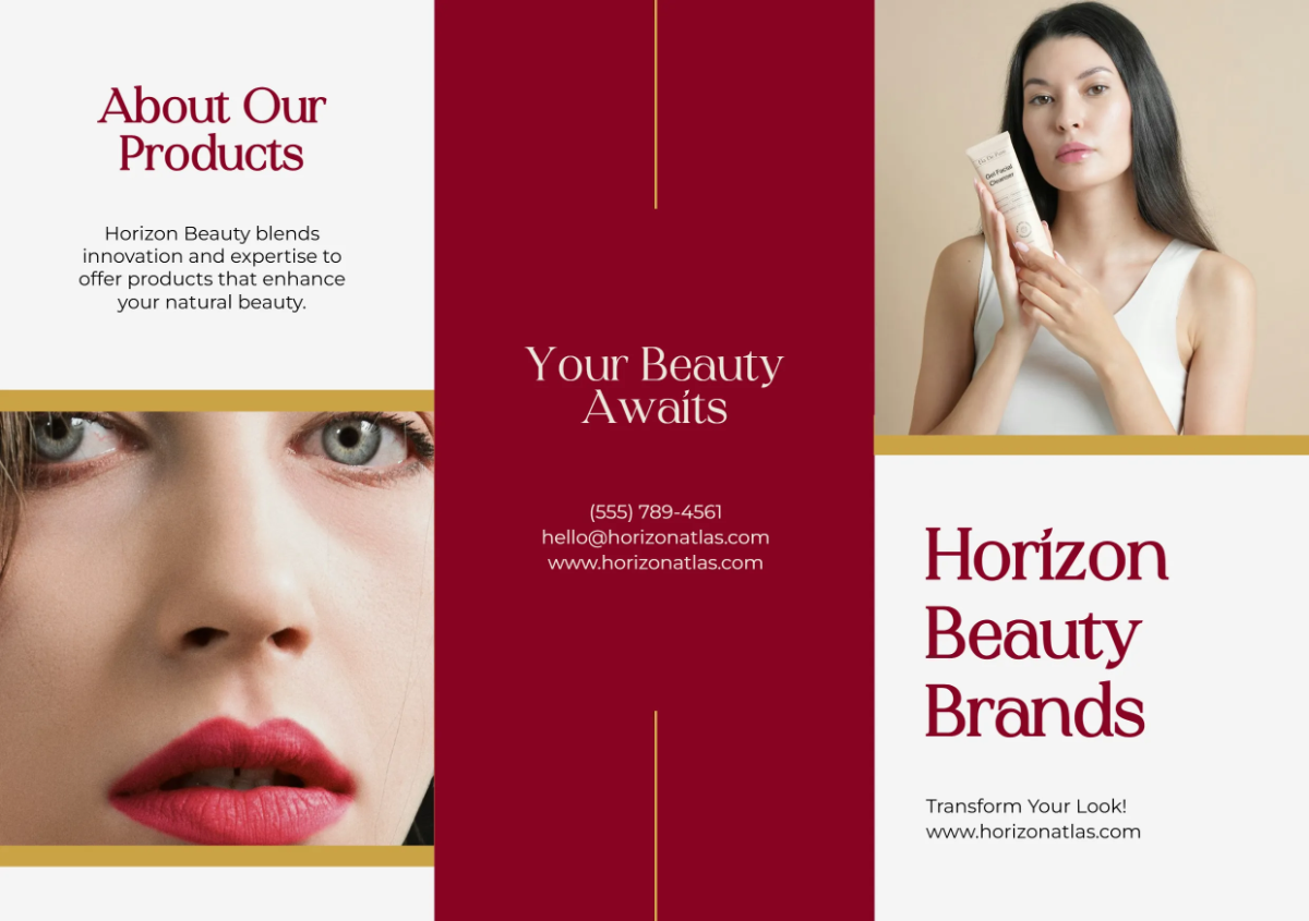 Free A5 Cosmetic Brochure Template to Edit Online Free A5 Cosmetic Brochure Template to Edit Online