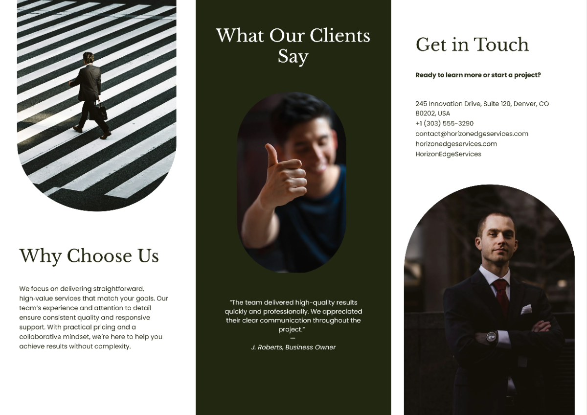 Free Simple A3 Tri Fold Brochure Template to Edit Online