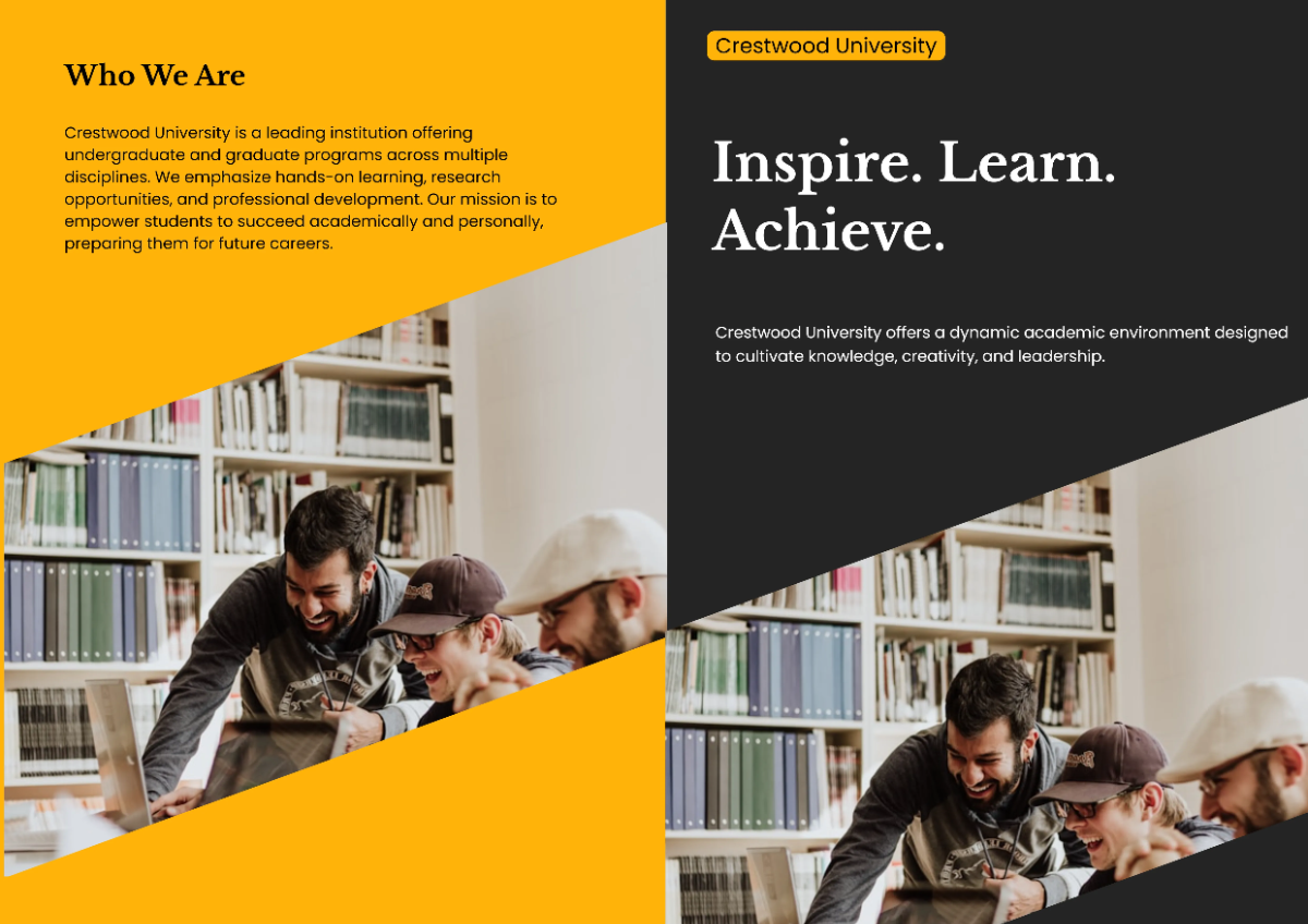 Free A3 College Brochure Template to Edit Online