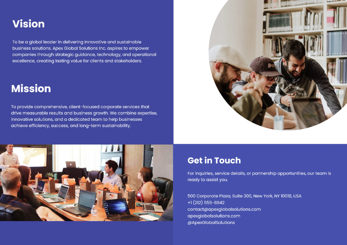 Free A3 Corporate Brochure Template to Edit Online
