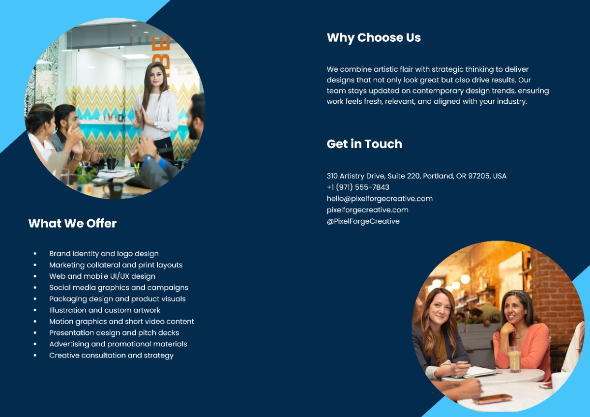 Free Graphic Design A3 Brochure Template to Edit Online