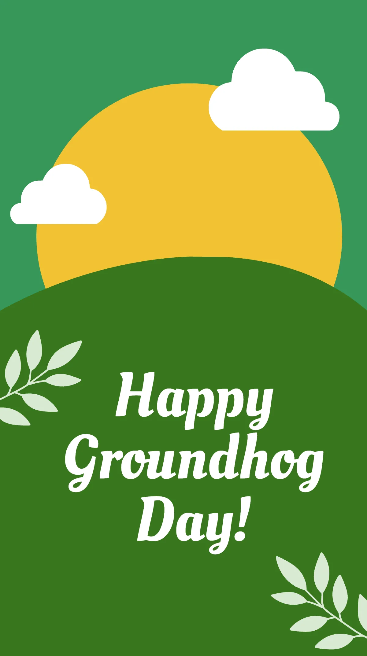 Free Happy Groundhog Day Instagram Story Template to Edit Online
