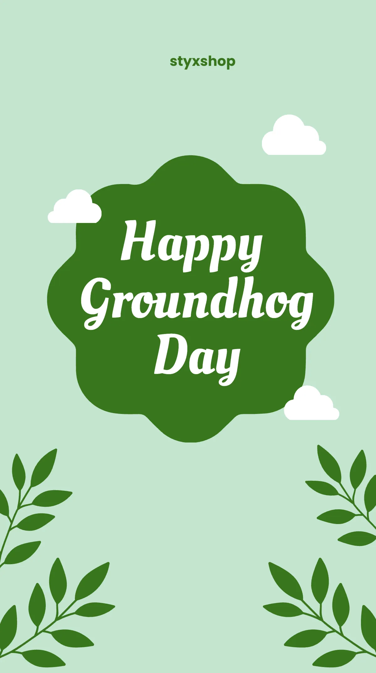 Free Happy Groundhog Day Instagram Story Template to Edit Online