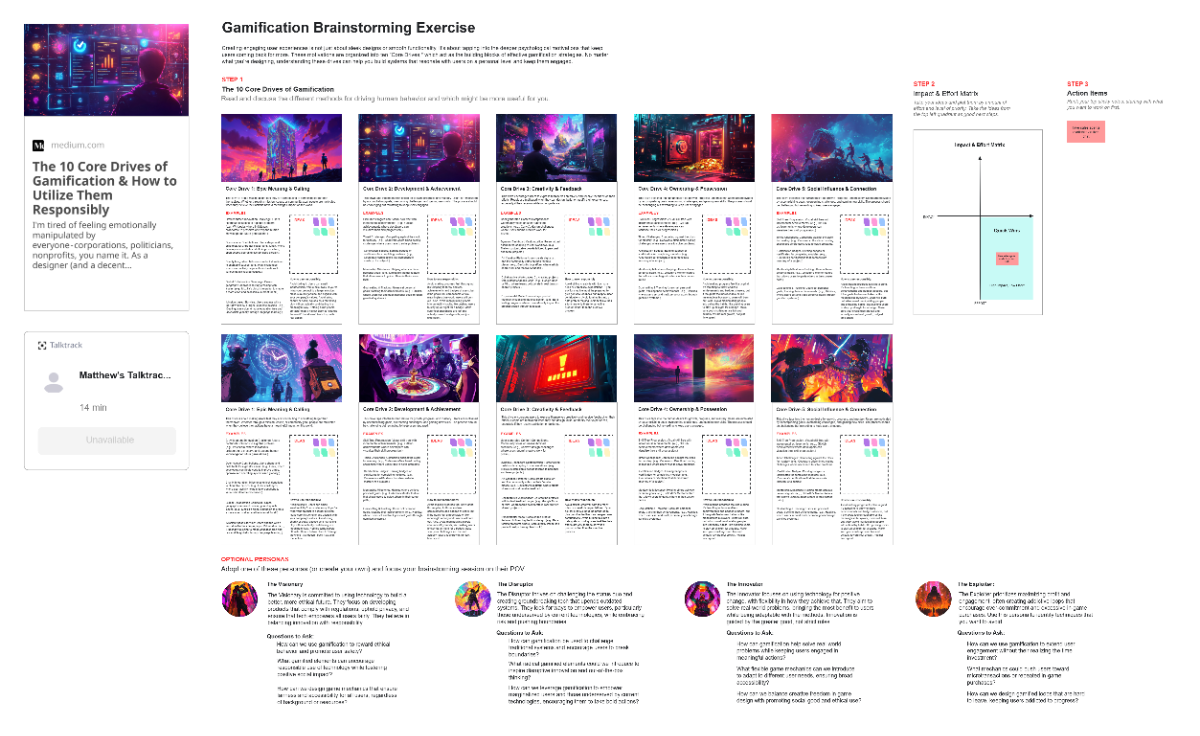 Free Gamification Brainstorming Template to Edit Online