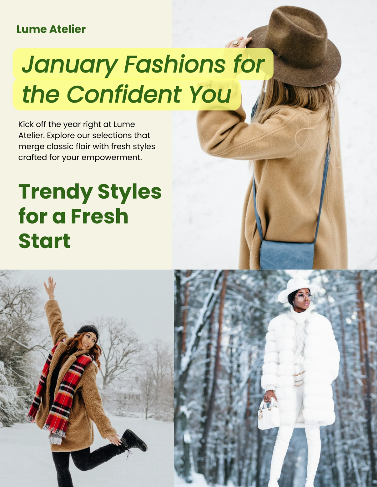 Free January Flyer Template to Edit Online