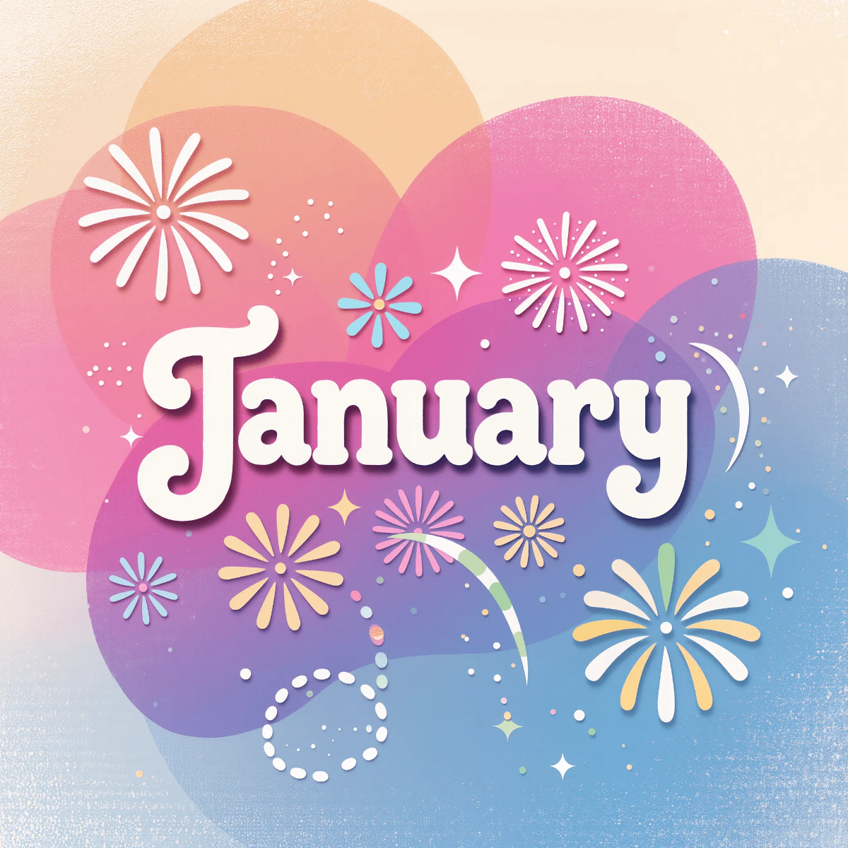 Free January Cute Illustration Template Free January Cute Illustration Template