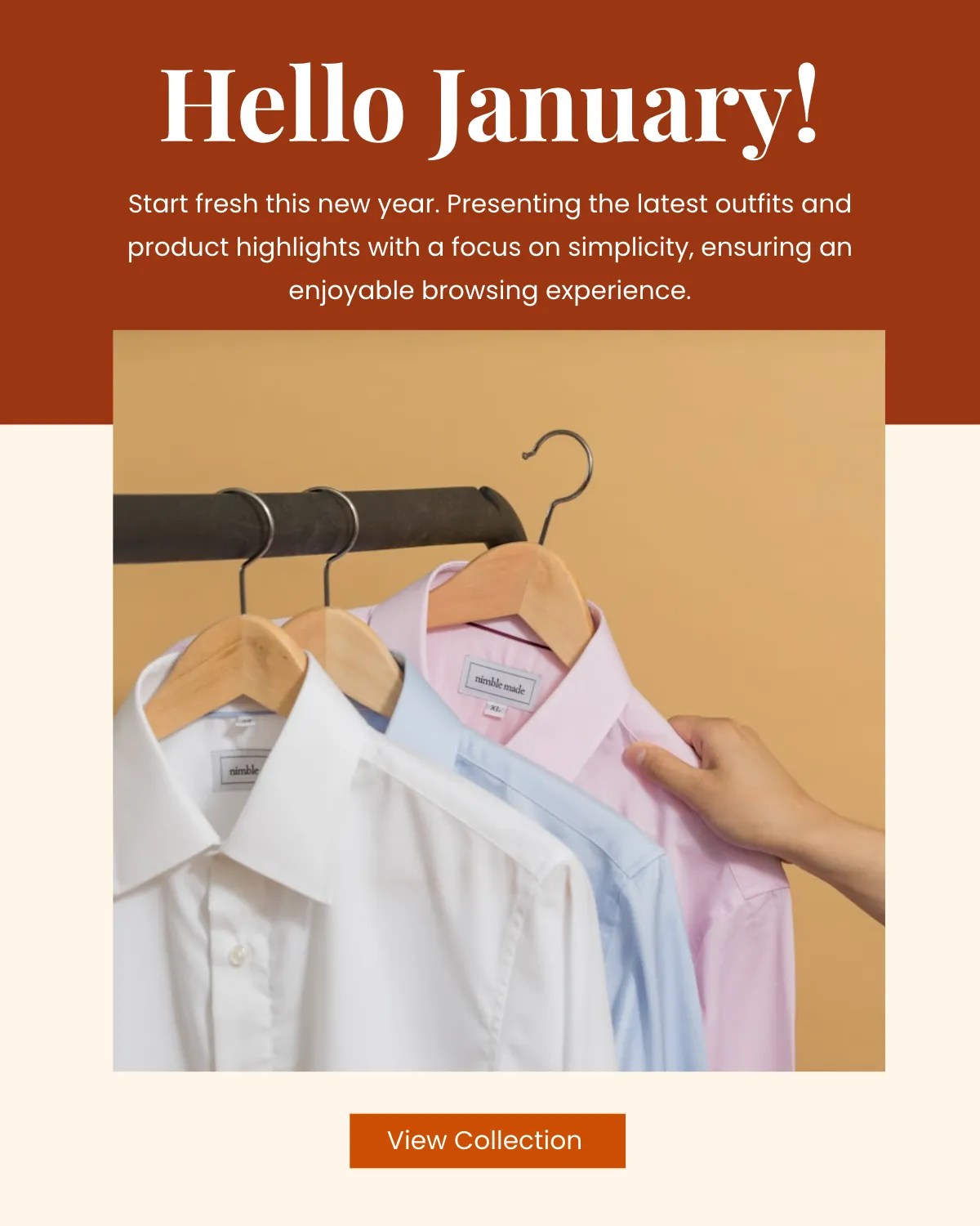 Free Hello January Template to Edit Online