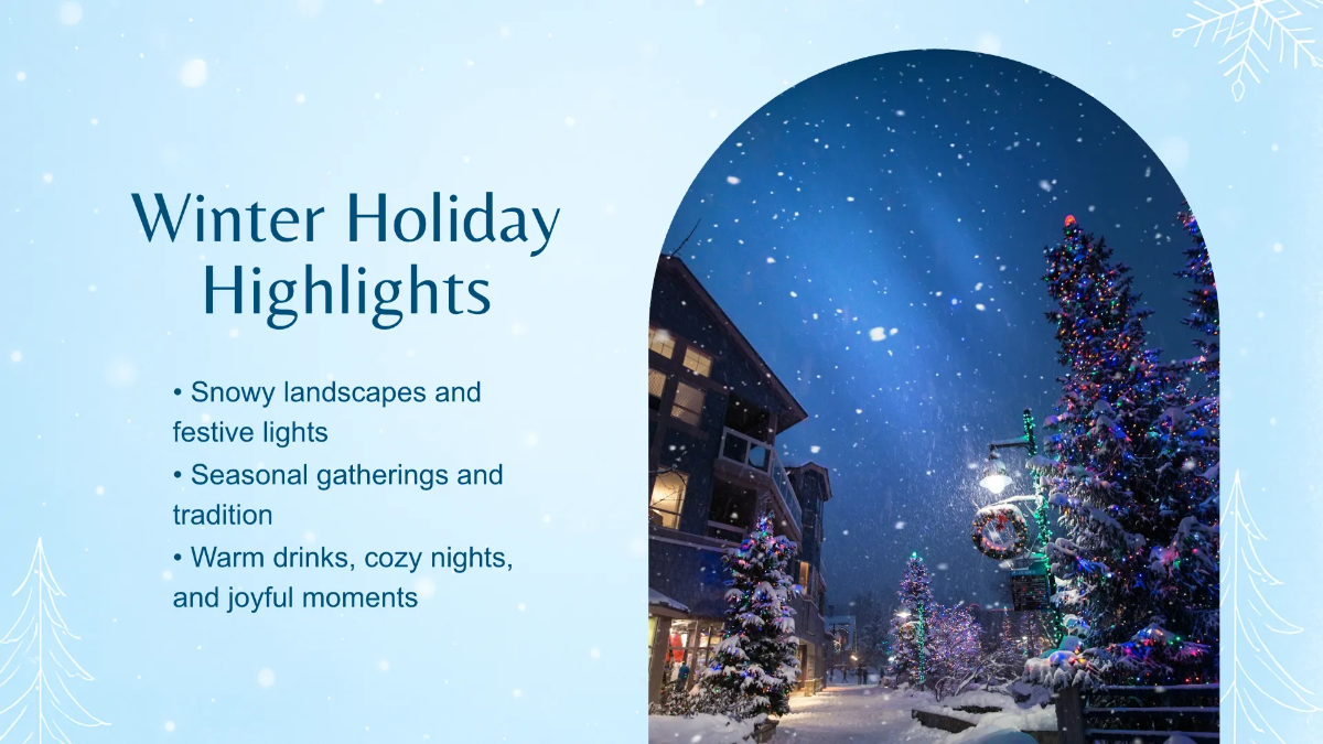 Free Blue Christmas Presentation Template to Edit Online