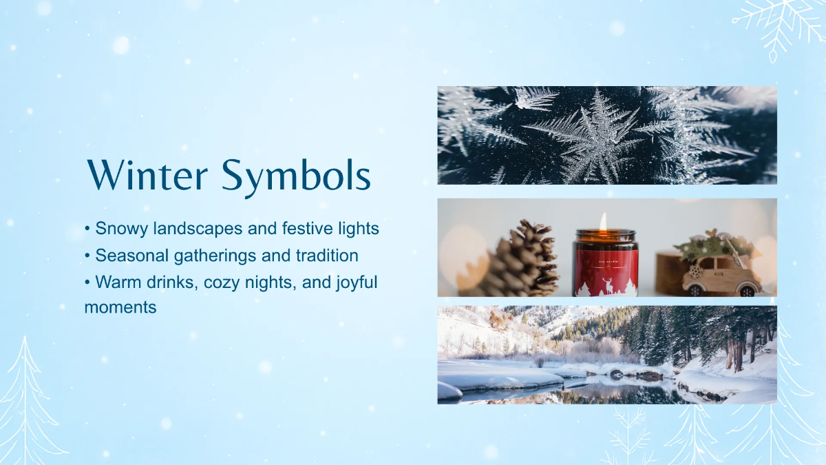 Free Blue Christmas Presentation Template to Edit Online